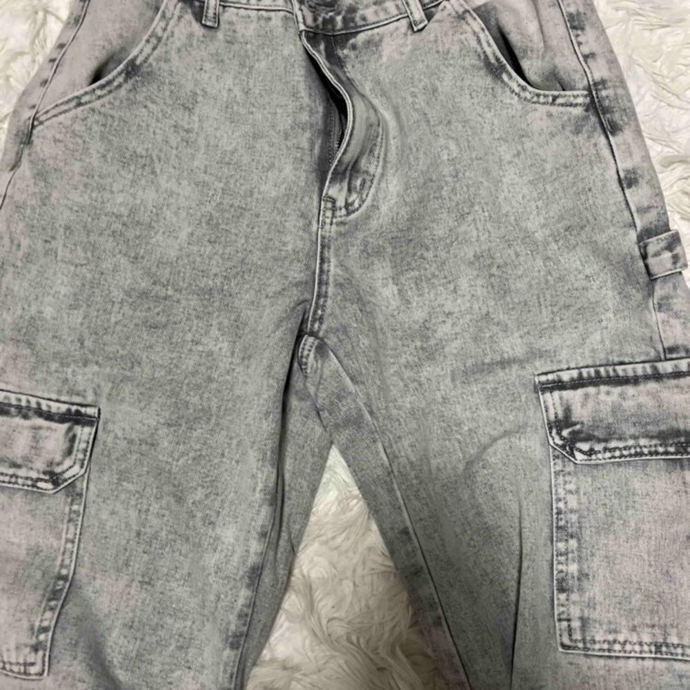 Gray Cargo baggy Pants